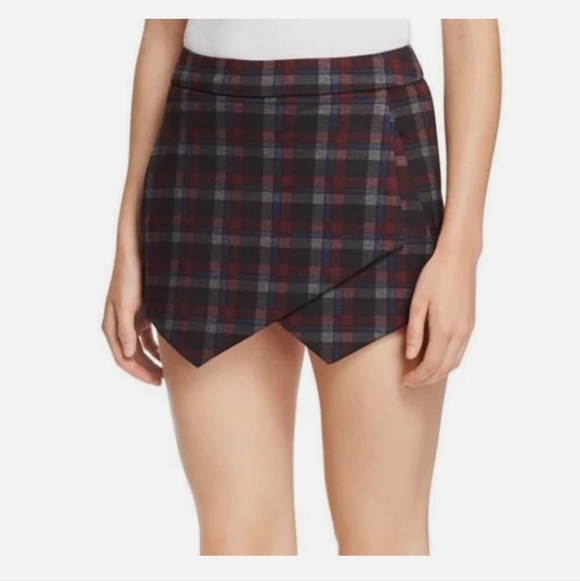 Aqua Pants - Aqua Skort Red and Blue Plaid